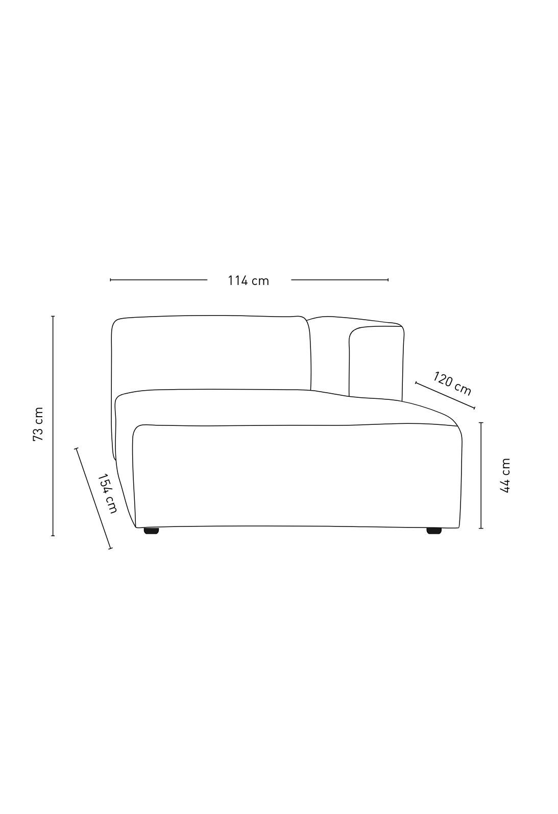 Moduulisohvaosa divaani oikea luonnonväri - 5