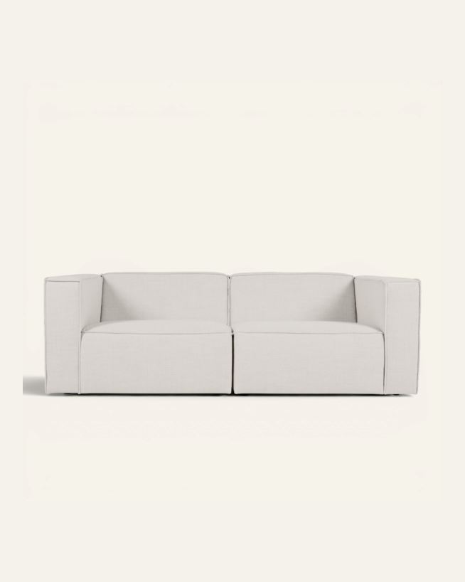 Moduulisohva 2 osaa käsinojalla luonnonväri - 220x93x73 cm luonnonväri - 1