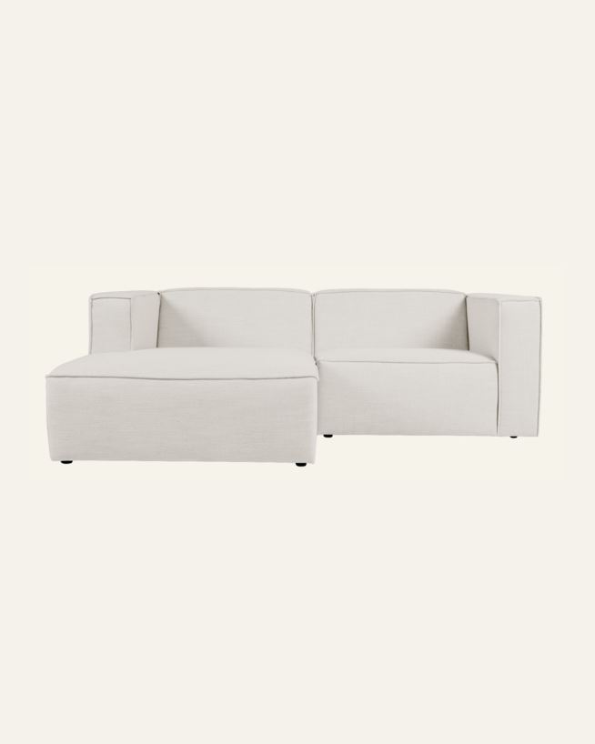 Moduulisohva 2 osaa, divaani vasen luonnonväri - 224x154x73 cm luonnonväri - 1