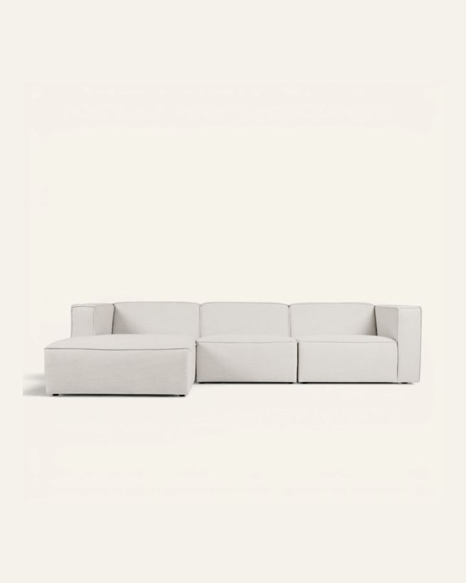 Moduulisohva 3 osaa divaani vasen luonnonväri - 314x154x73 cm luonnonväri - 1