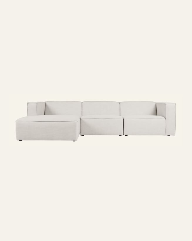 Moduulisohva 3 osaa divaani vasen luonnonväri - 314x154x73 cm luonnonväri - 1