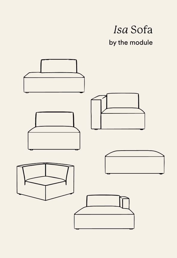 Moduuli 1,5-istuttava ilman käsinojia luonnonväri - 6