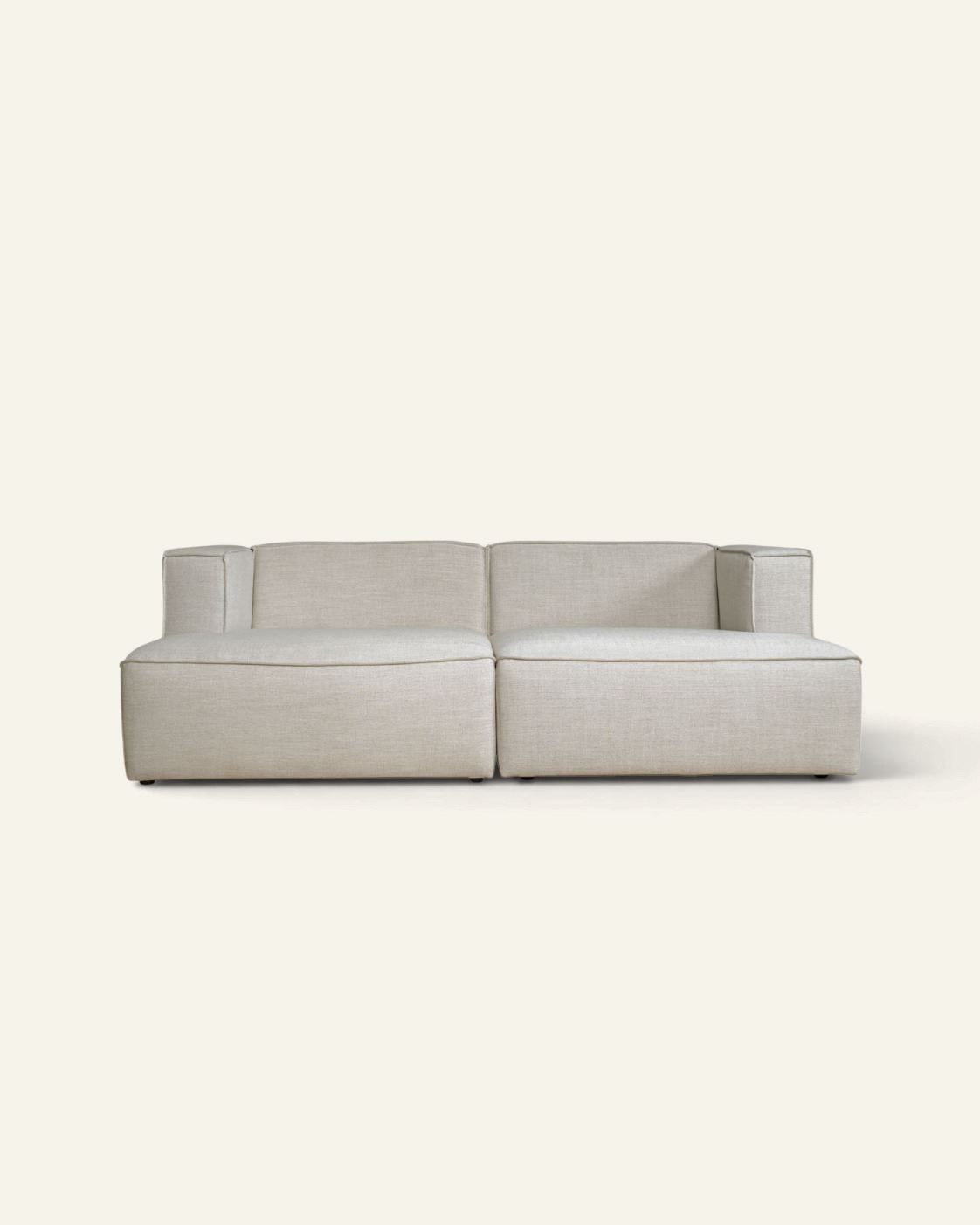 3-istuttava moduulisohva tupladivaanilla luonnonväri - 228x154x73 cm luonnonväri - 1