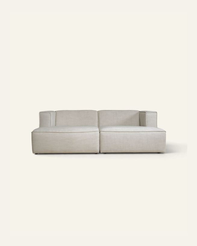 3-istuttava moduulisohva tupladivaanilla luonnonväri - 228x154x73 cm luonnonväri - 1