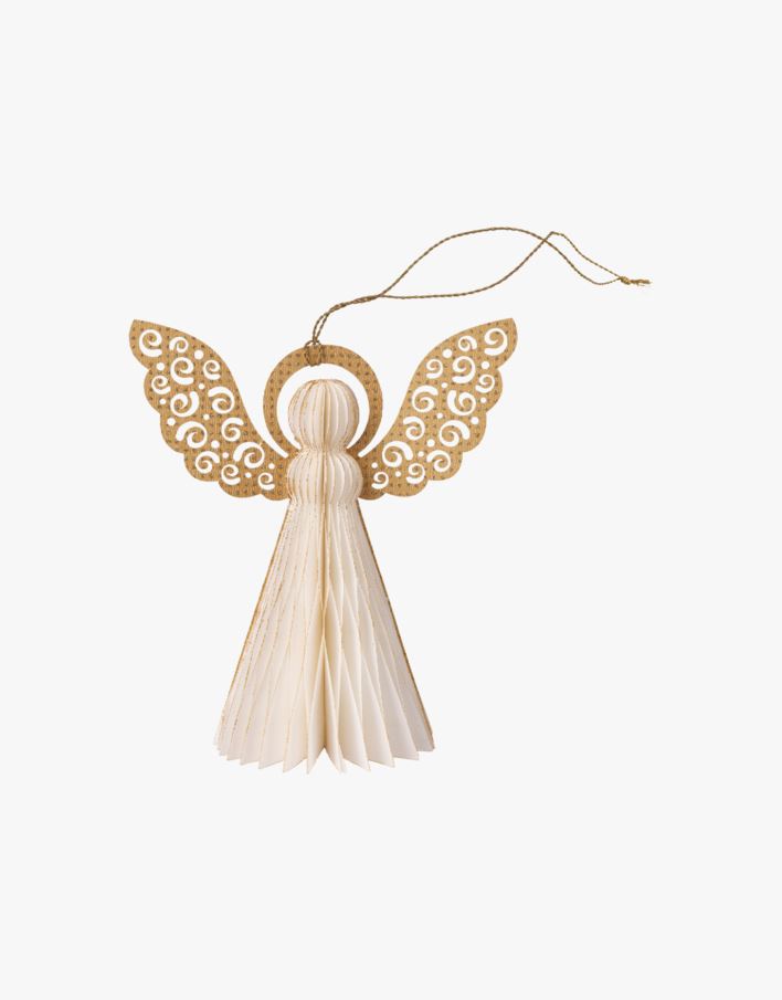 Paperangel joulukuusenkoriste luonnonvalkoinen - 15 cm luonnonvalkoinen - 1
