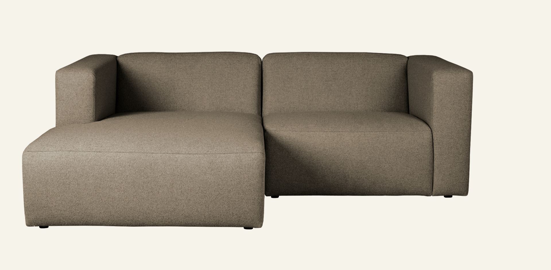 Moduulisohva 2 osaa, divaani vasen ruskea - 224x154x73 cm ruskea - 1