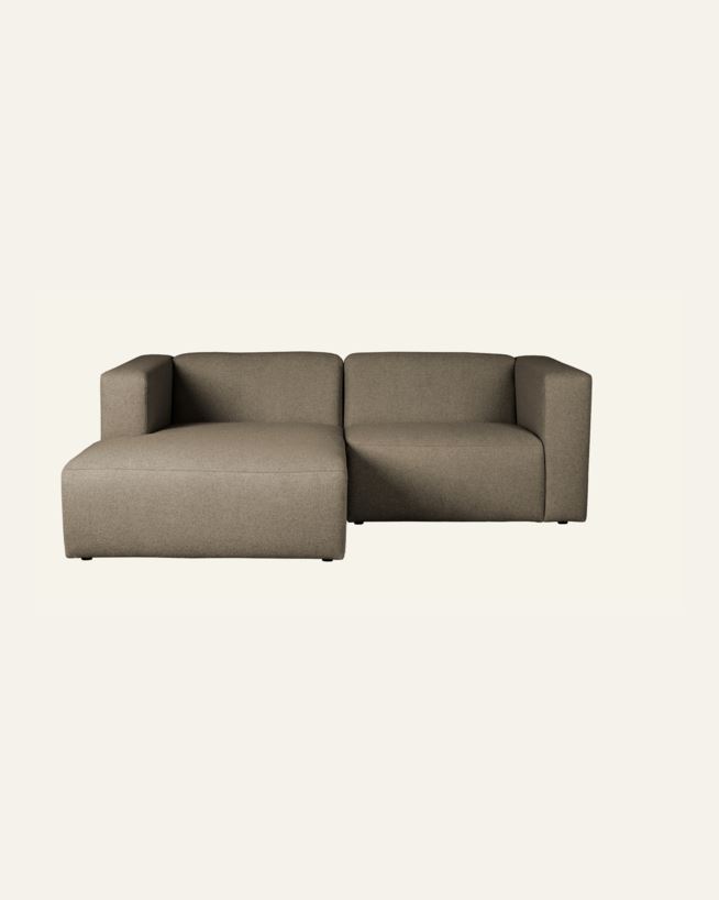 Moduulisohva 2 osaa, divaani vasen ruskea - 224x154x73 cm ruskea - 1