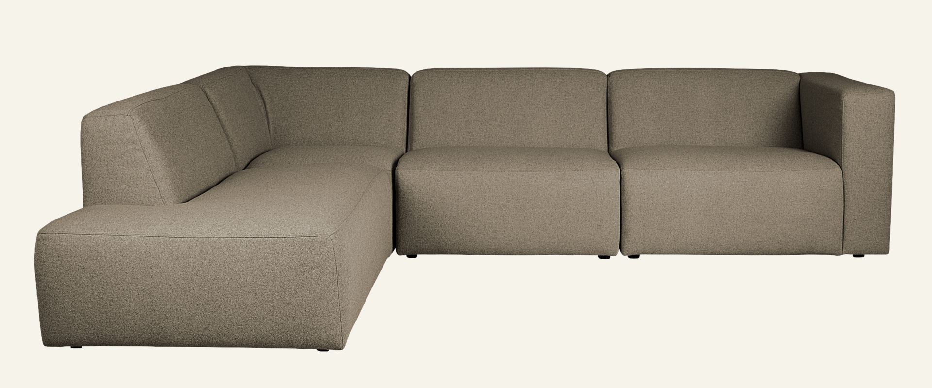Moduulisohva 4 osaa avoin pää vasen ruskea - 293x227x73 cm ruskea - 1