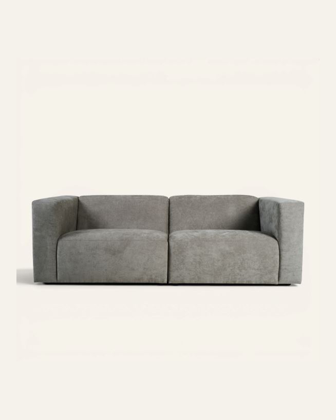 Moduulisohva 2 osaa käsinojalla harmaa - 220x93x73 cm harmaa - 1