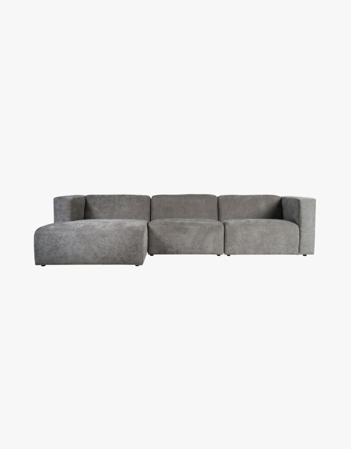 Sohva divaanilla vasen, 3 osaa harmaa - 314x154x73 cm harmaa - 1