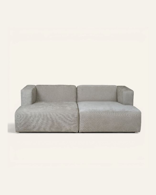 Moduulisohva 2 osaa divaani harmaa - 228x154x73 cm harmaa - 1