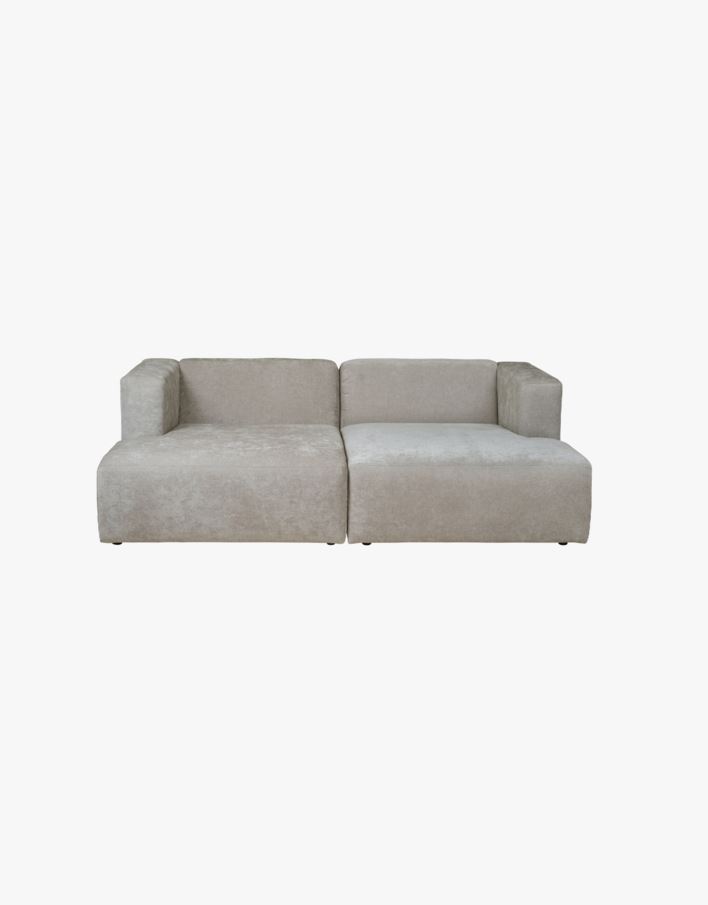 3-istuttava moduulisohva tupladivaanilla harmaa - 228x154x73 cm harmaa - 1