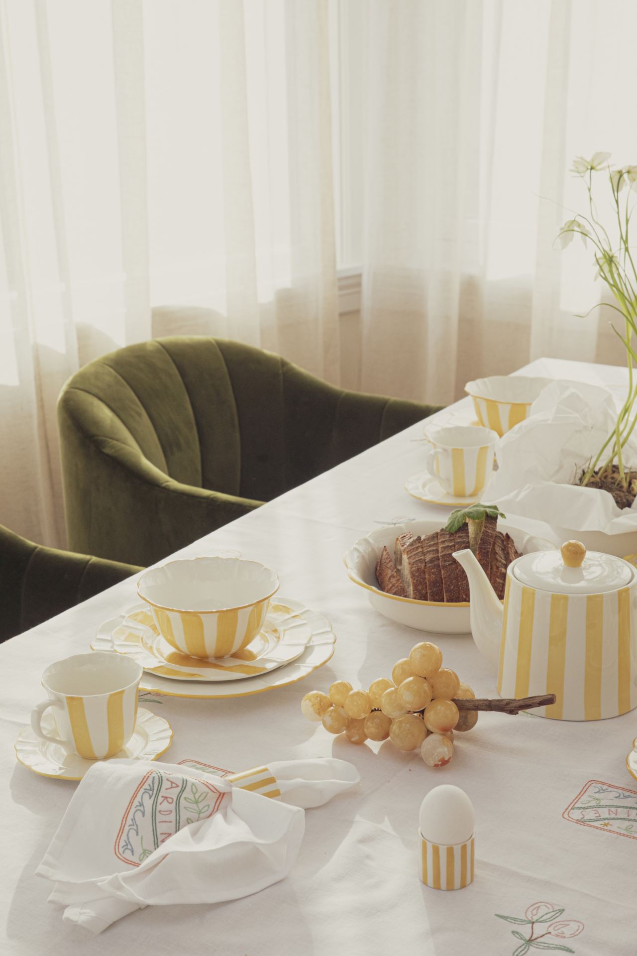 Kuppi ja aluslautanen keltainen - 5