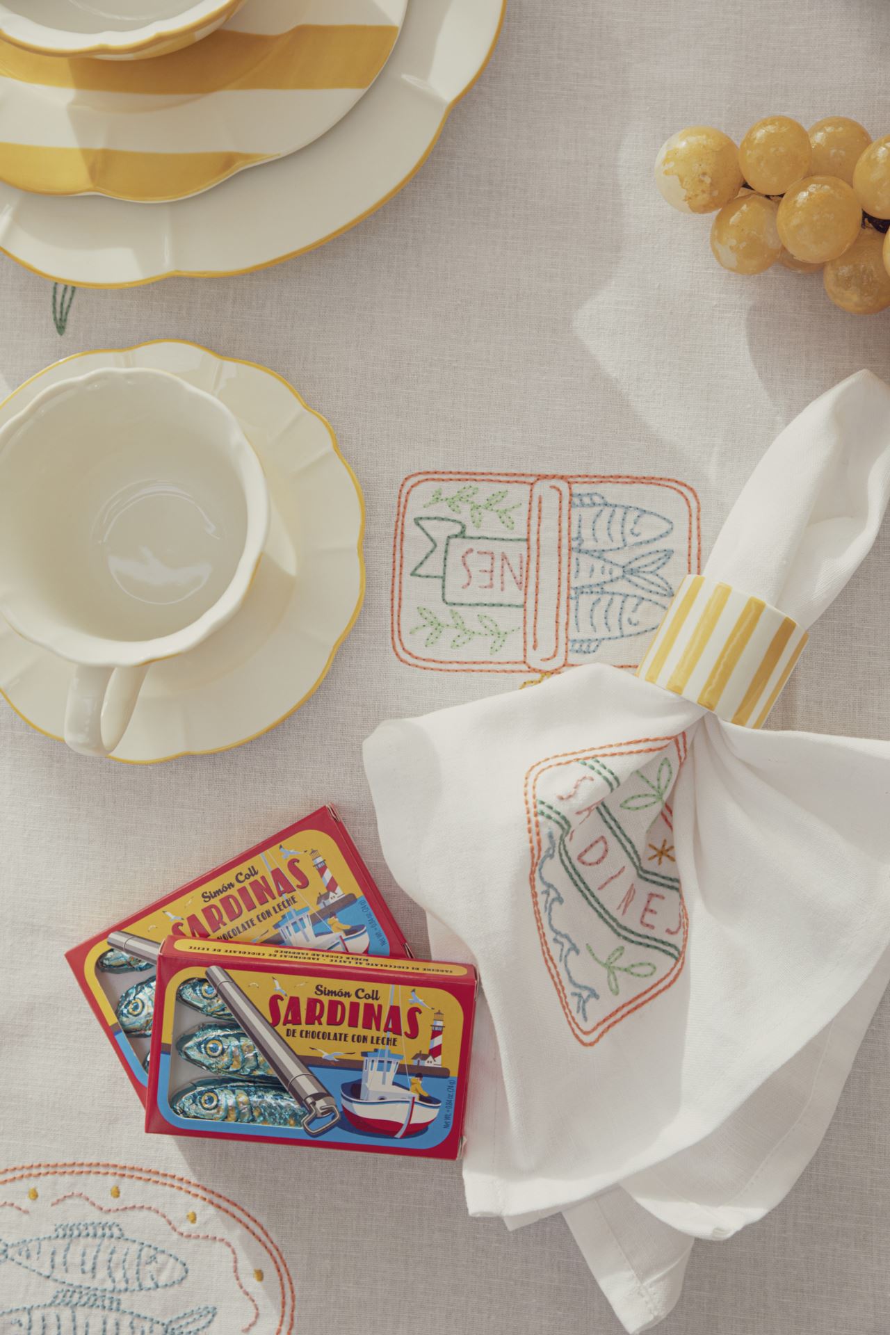 Servettirengas, 4 kpl keltainen - 2