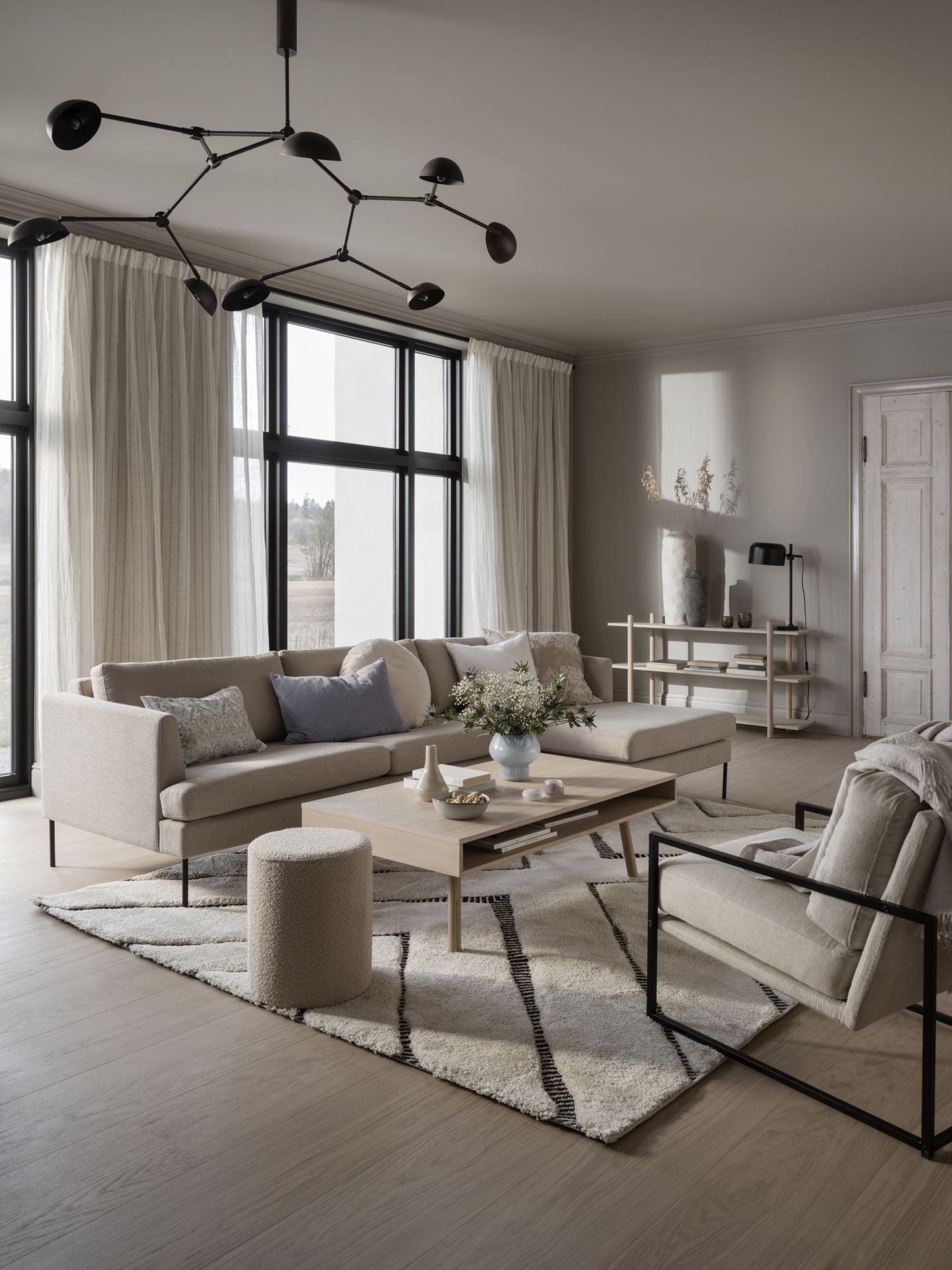 Sohvapöytä korkea luonnonväri - 2