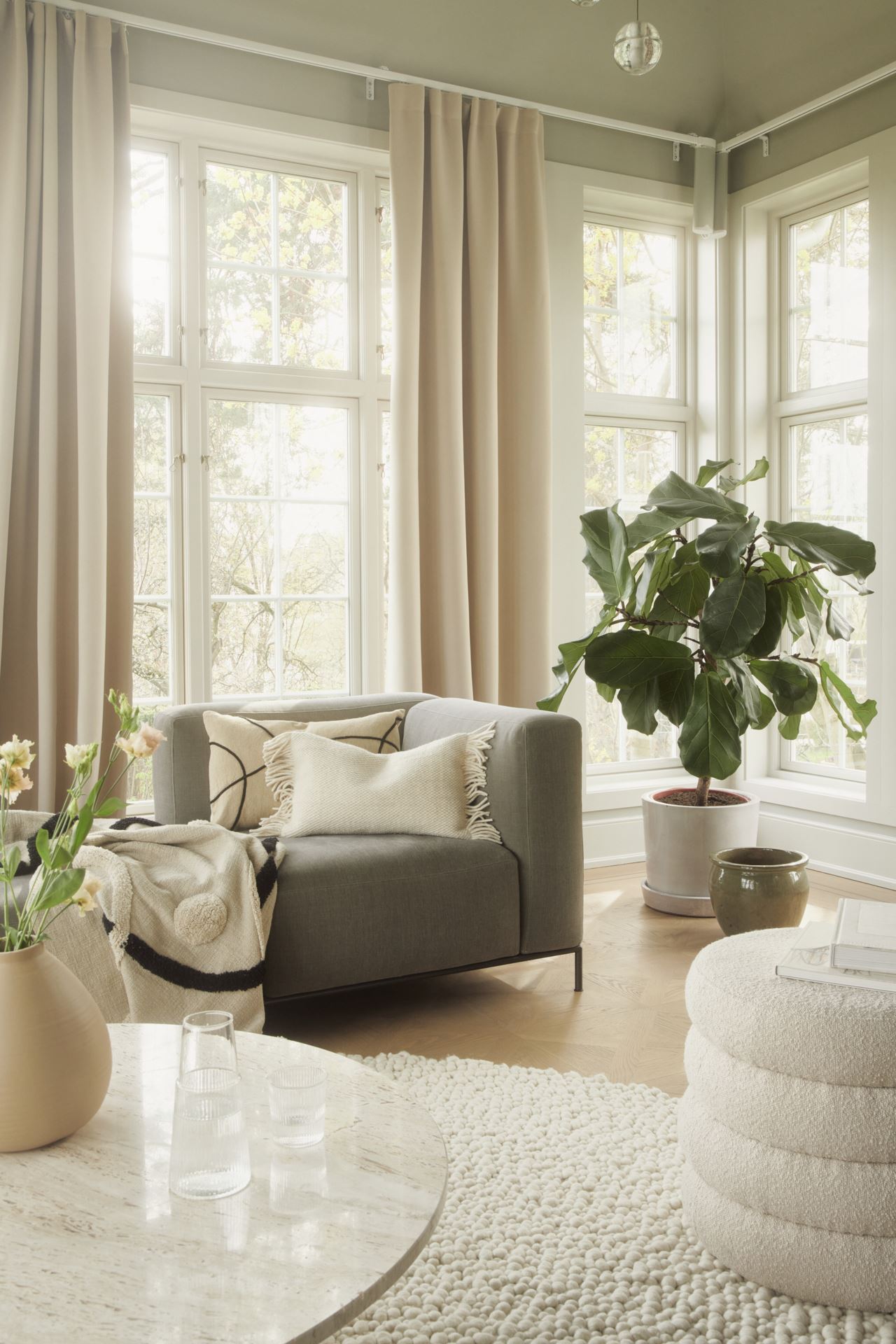 Pimentävä verho beige - 4