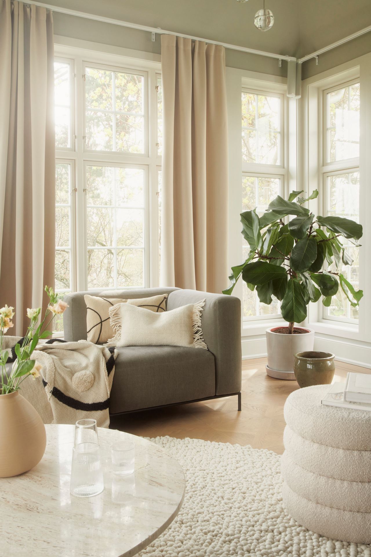 Pimentävä verho beige - 4