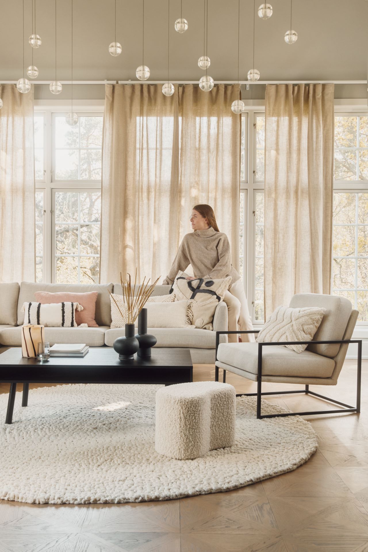 Sohvapöytä matala musta - 4