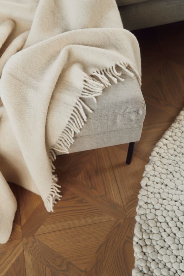 Villahuopa luonnonvalkoinen - 7