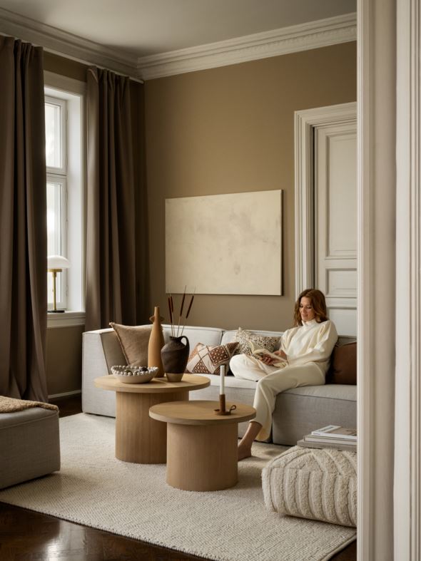 Koristetyynynpäällinen ruskea - 3