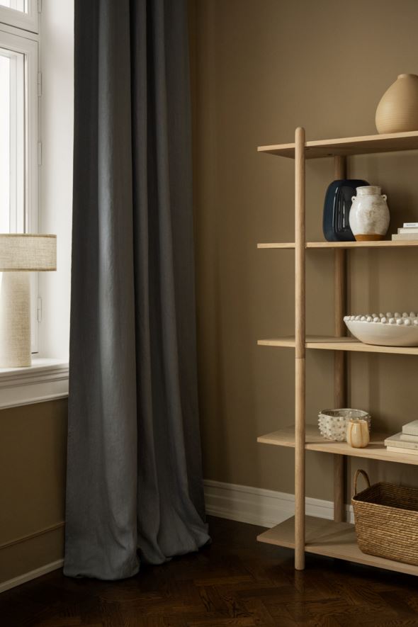 Pimentävä pellavaverho                          tummanharmaa - 2