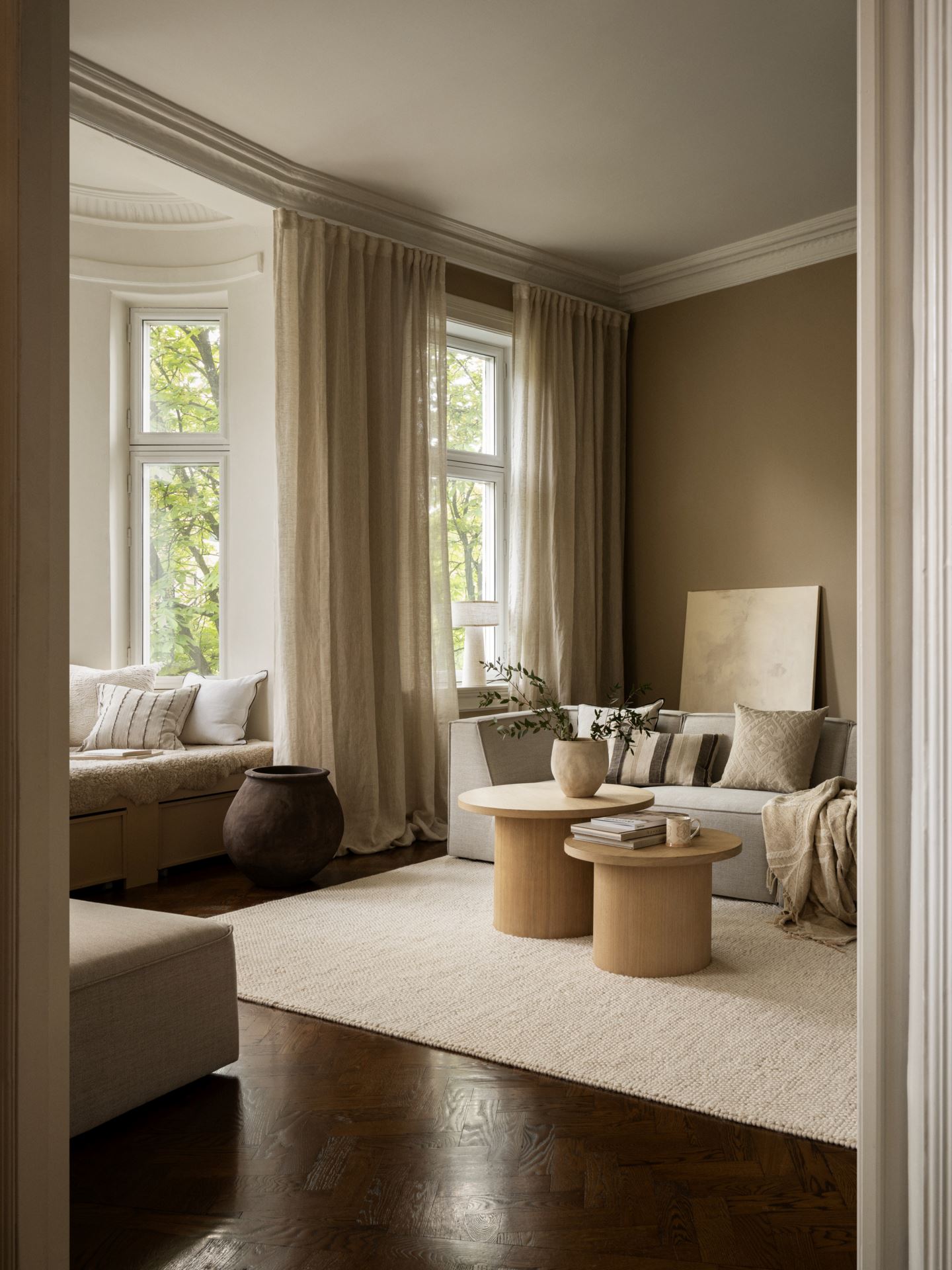 Koristetyynynpäällinen ruskea - 3