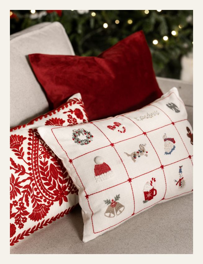 Koristetyynynpäällinen punainen - 2