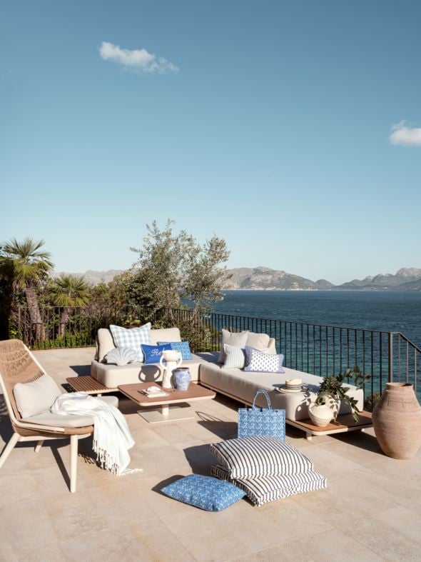 Puutarhapöytä luonnonvalkoinen - 3