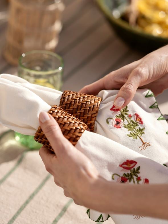 Servettirenkaat, 2 kpl ruskea - 2