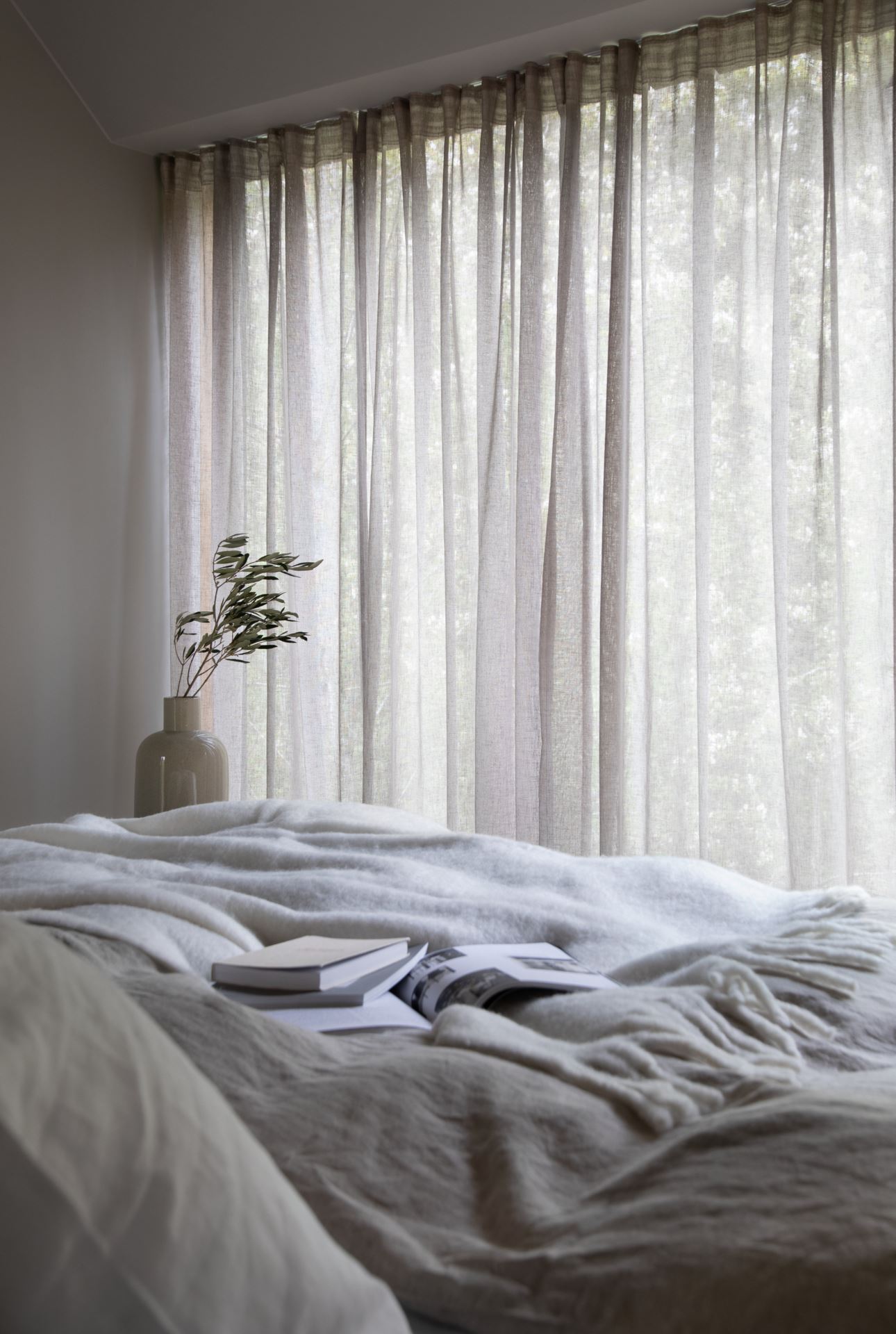 Pellavaverho luonnonväri - 2