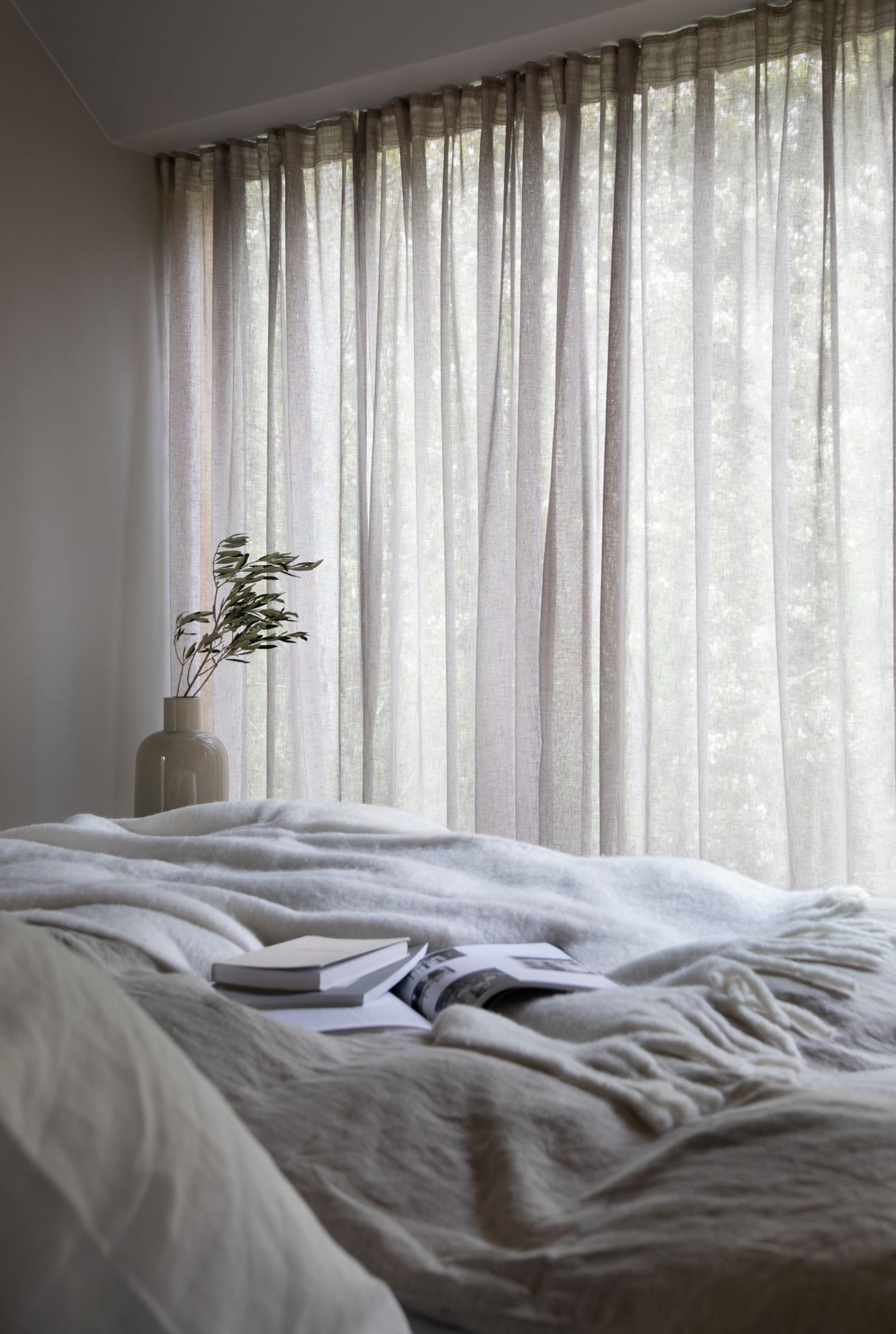 Pellavaverho luonnonväri - 2