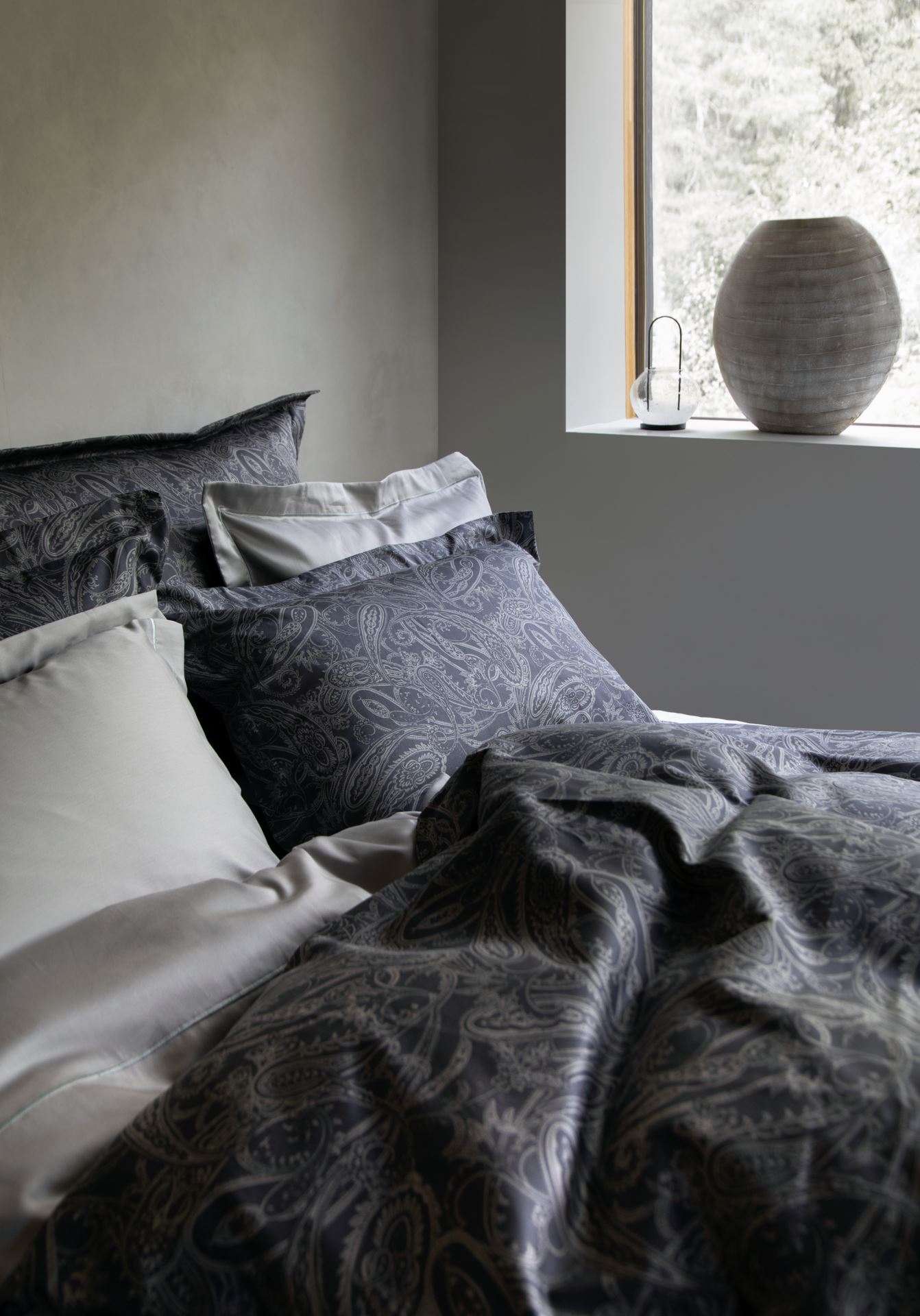 Pussilakanasetti egyptinpuuvillaa harmaa - 4