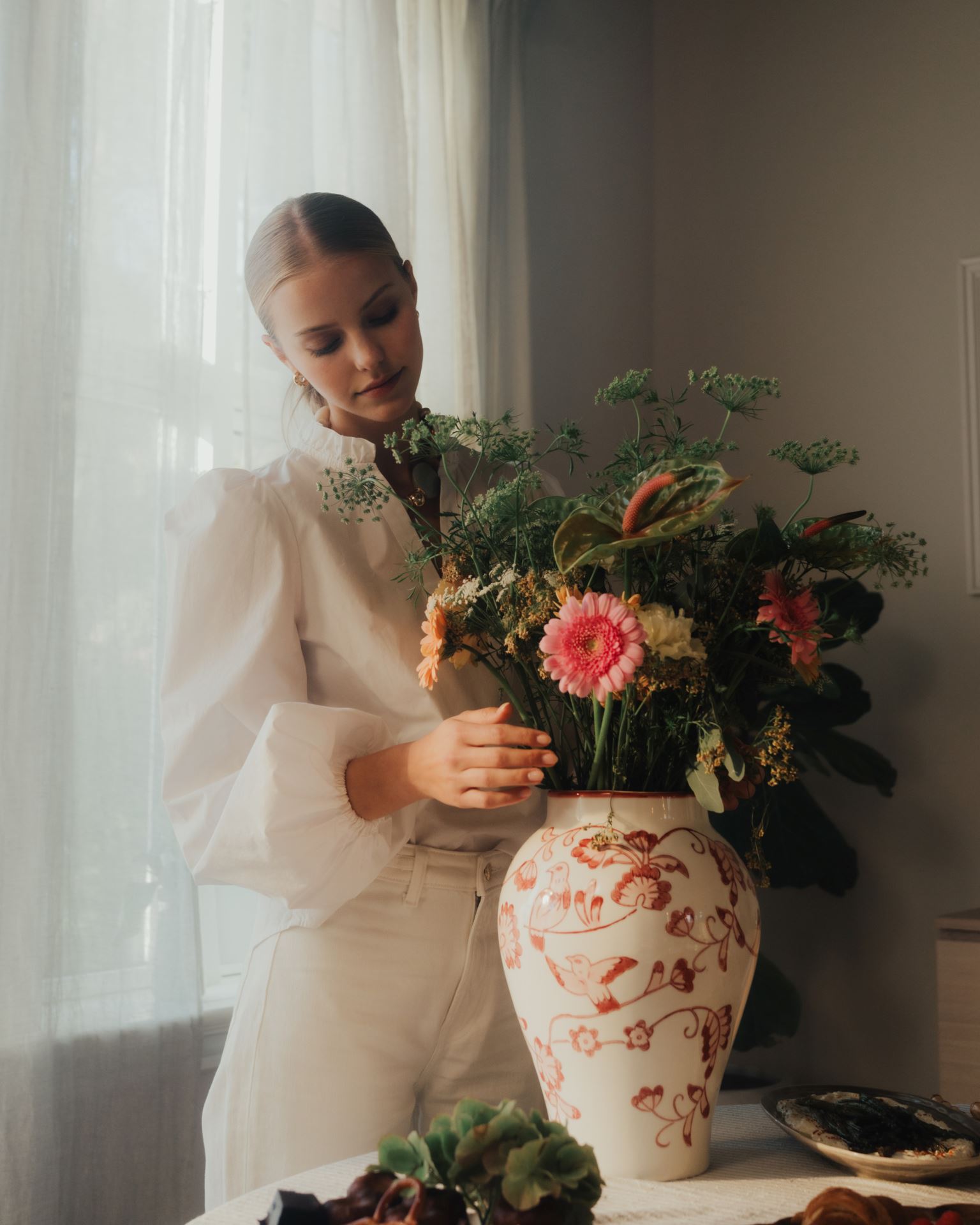 Maljakko moniväri/punainen - 2