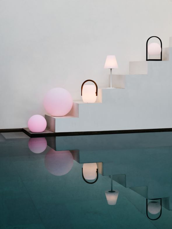 Ladattava pöytävalaisin valkoinen - 40 cm valkoinen - 1