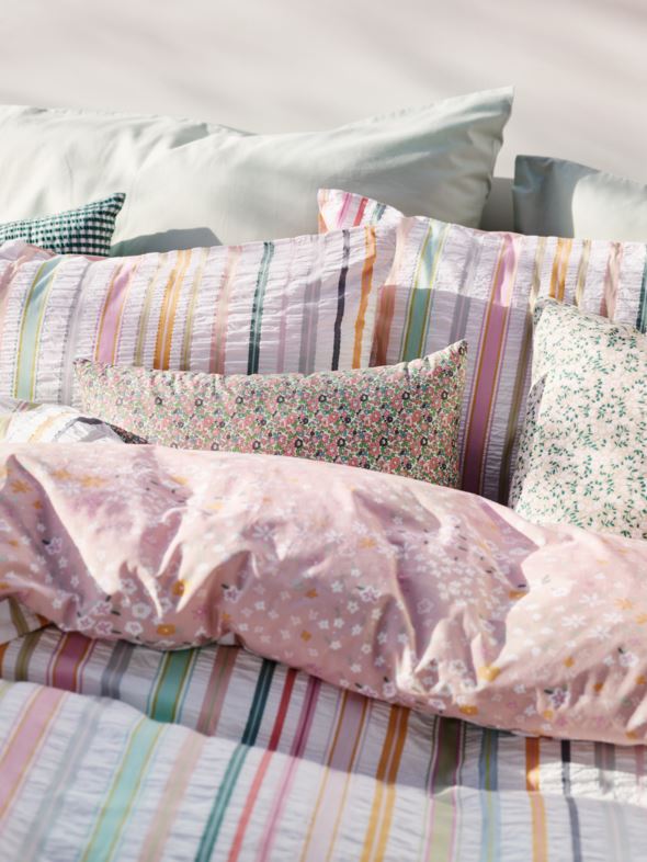 Pussilakanasetti kreppipuuvillaa moniväri - 2