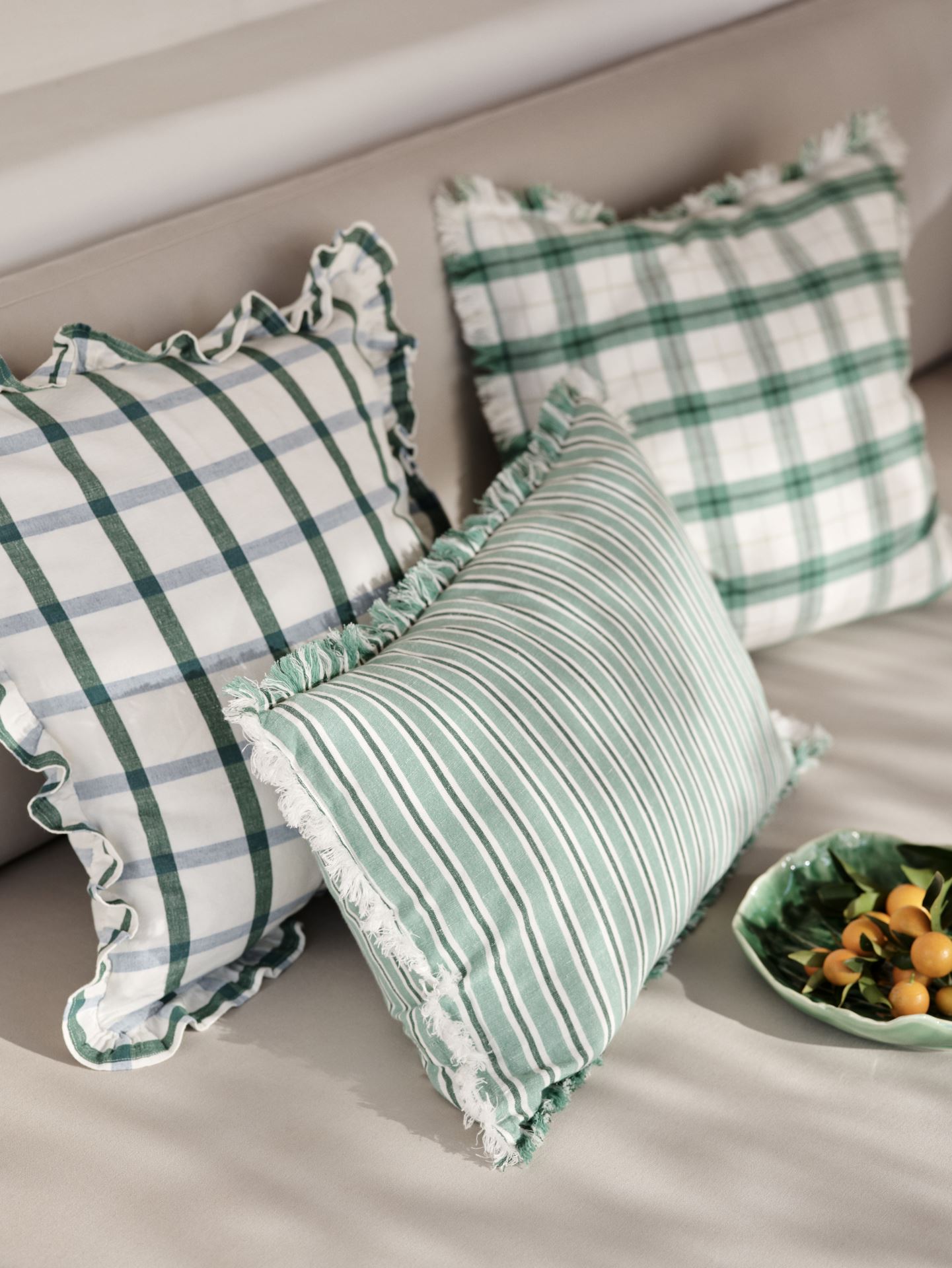 Koristetyynynpäällinen vihreä - 2