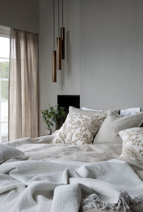 Pellavaverho luonnonväri - 2