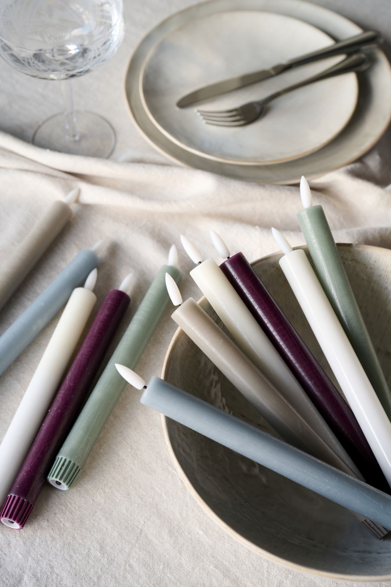 Led-kruunukynttilä vaaleansininen - 3