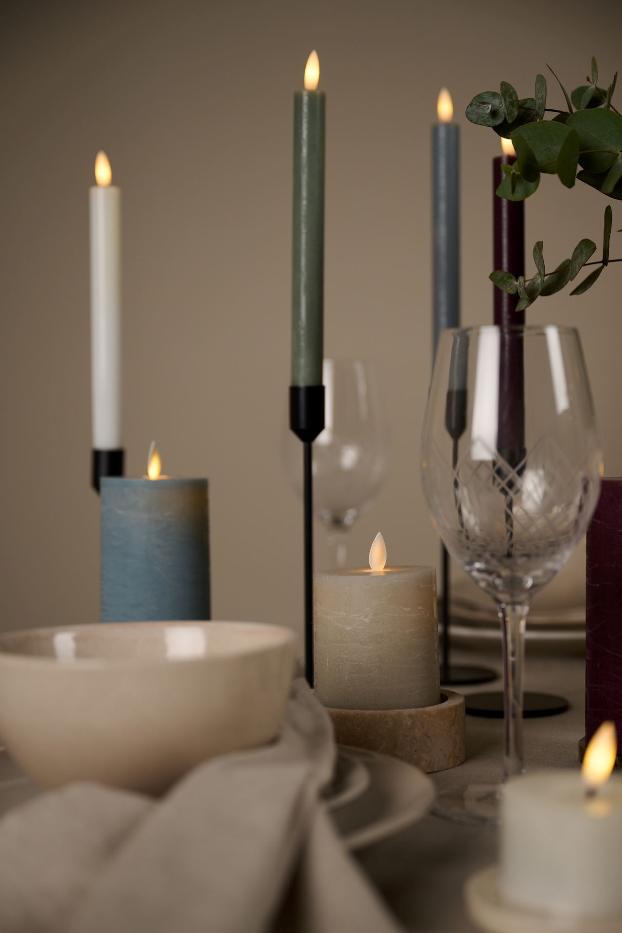 Led-kruunukynttilä vaaleansininen - 5