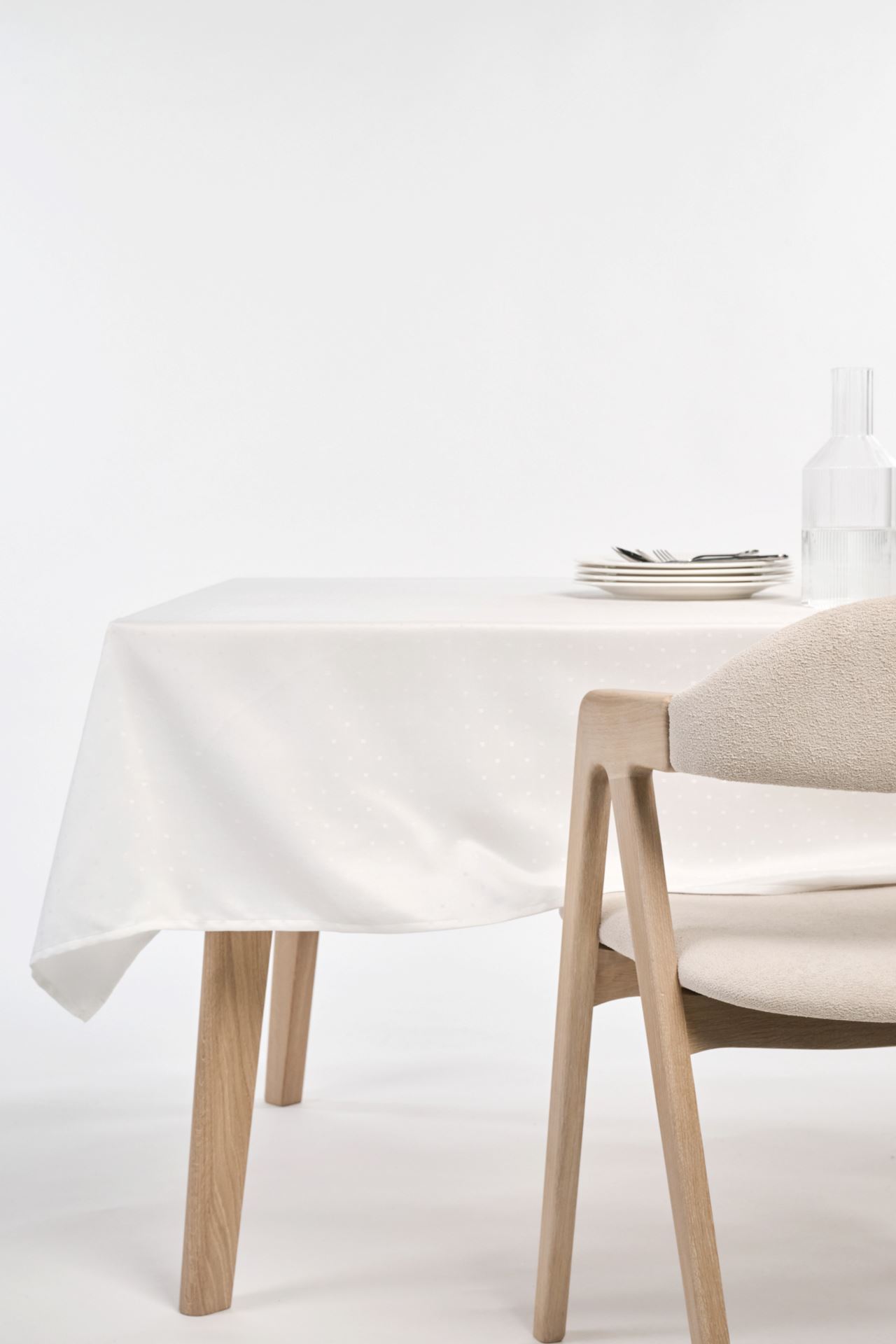 Pöytäliina valkoinen - 140x350 cm valkoinen - 1