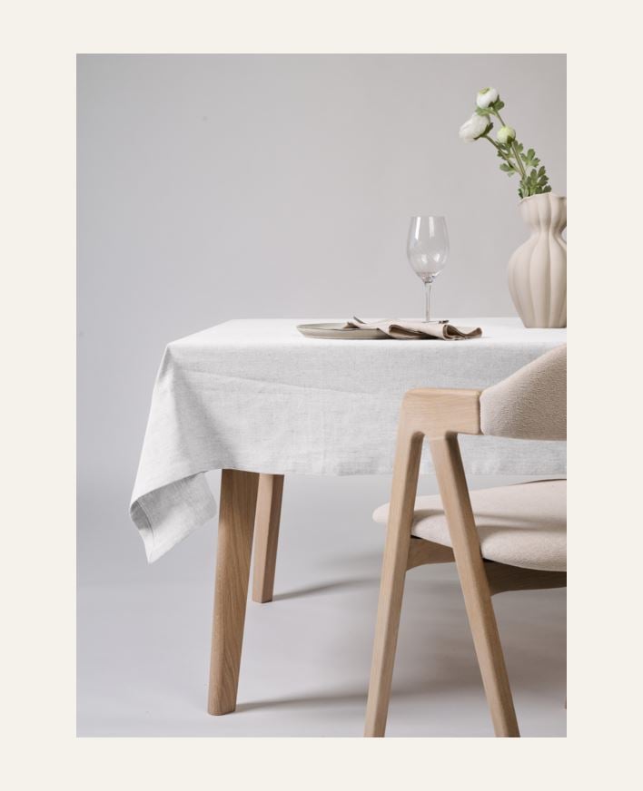 Pellavaliina valkoinen - 140x350 cm valkoinen - 1