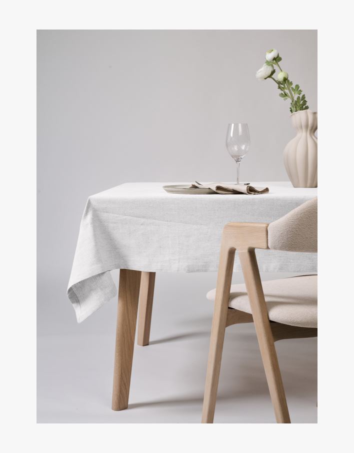 Pellavaliina valkoinen - 140x350 cm valkoinen - 1