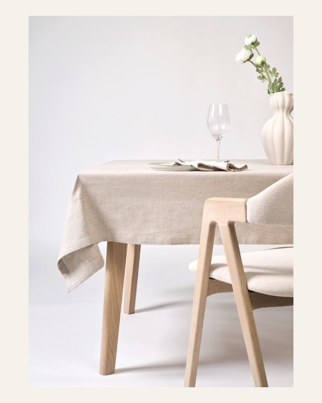 Pellavaliina luonnonväri - ø175 cm luonnonväri - 1