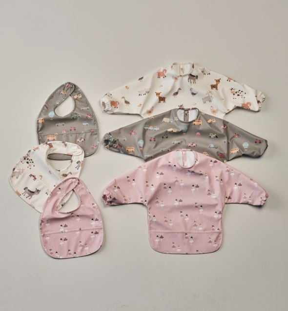 Hihallinen ruokalappu beige - 2