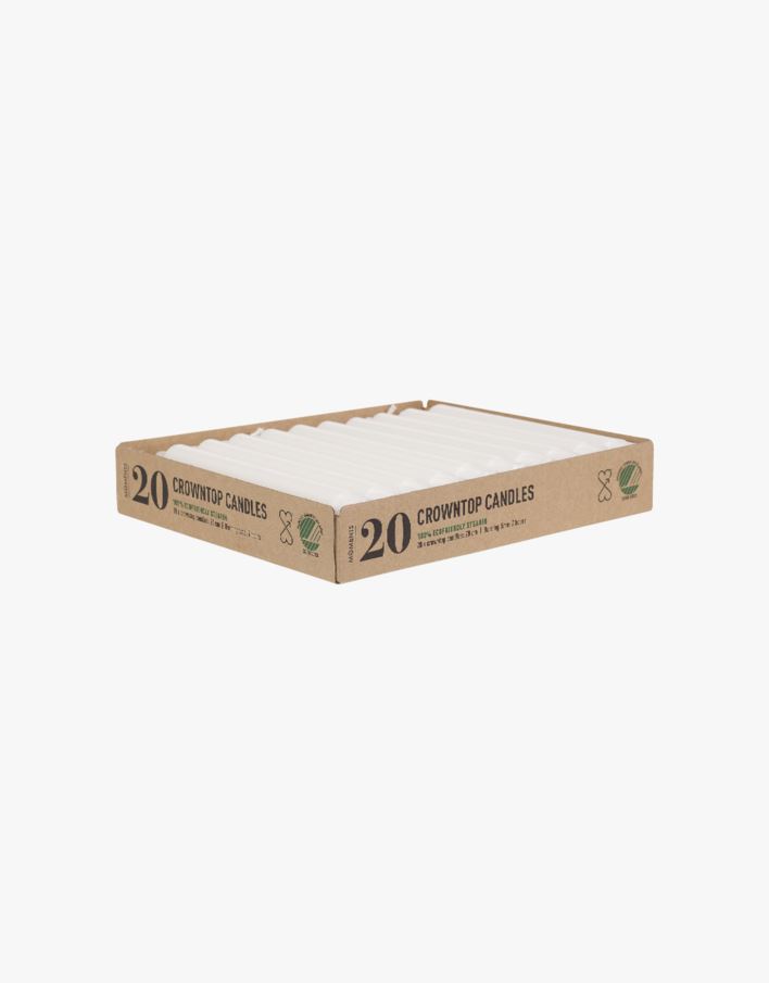 Kruunukynttilä valkoinen - 20 cm valkoinen - 1
