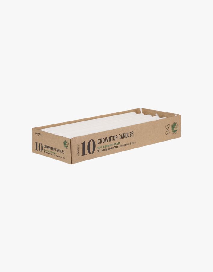 Kruunukynttilä valkoinen - 30 cm valkoinen - 1