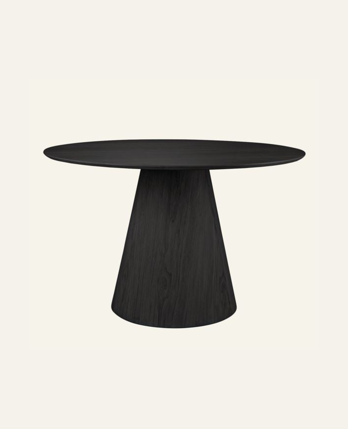 Ruokapöytä musta - ø120 cm musta - 1