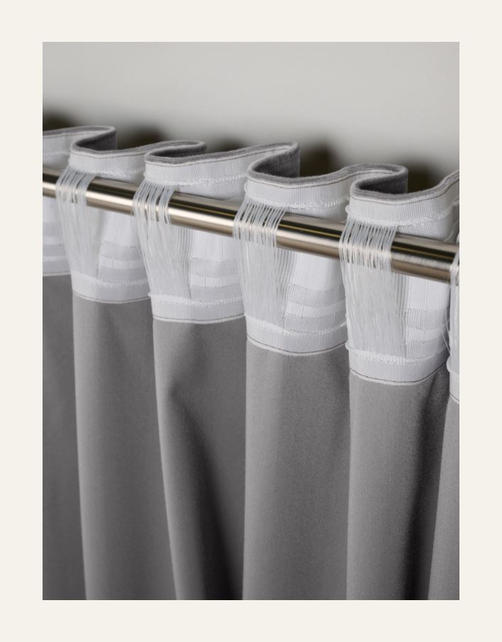 Verho vaaleanharmaa - 5