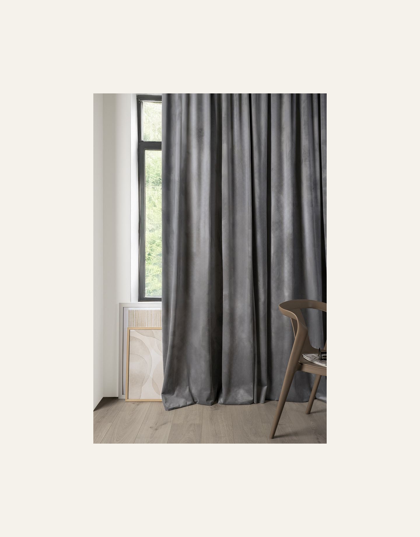 Verho vaaleanharmaa - 6