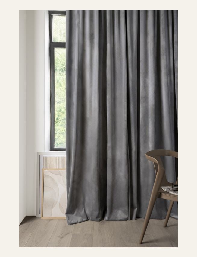 Verho vaaleanharmaa - 6